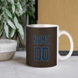 Custom Brown Blue Mug