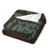 Custom Brown Blue Green Blanket