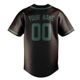 Custom Brown & Blue Green Colors Design Sports Baseball Jersey