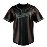 Custom Brown & Blue Green Colors Design Sports Baseball Jersey