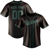 Custom Brown & Blue Green Colors Design Sports Baseball Jersey
