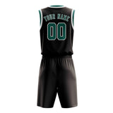 Custom Brown Blue Green Basketball Set