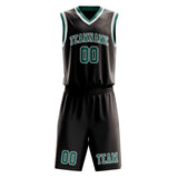 Custom Brown Blue Green Basketball Set