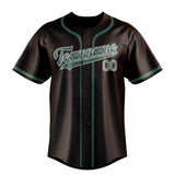Custom Brown & Blue Green Colors Design Sports Baseball Jersey