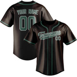 Custom Brown & Blue Green Colors Design Sports Baseball Jersey