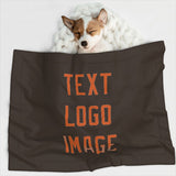 Custom Brown Orange Pet Blanket
