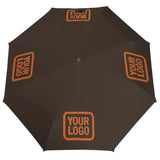 Custom Brown Orange Automatic Umbrella