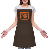 Custom Brown Orange Apron