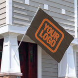 Custom Brown Orange Flag