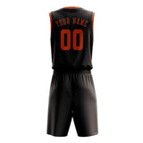 Custom Brown Orange Basketball Set