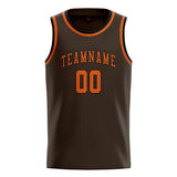 Custom Brown & Orange Colors Design Sports Basketball Jersey