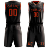 Custom Brown Orange Basketball Set