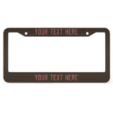 Custom Brown Copper Rose License Plate Frame