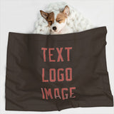 Custom Brown Copper Rose Pet Blanket