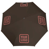Custom Brown Copper Rose Automatic Umbrella