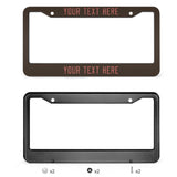 Custom Brown Copper Rose License Plate Frame