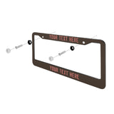Custom Brown Copper Rose License Plate Frame