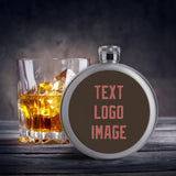 Custom Brown Copper Rose Hip Flask