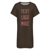 Custom Brown Copper Rose Nachthemd