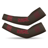 Custom Brown Crimson Red Arm Sleeve