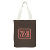 Custom Brown Crimson Red Canvas Tote Bag