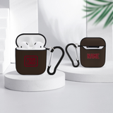 Custom Brown Crimson Red AirPods Case