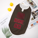 Custom Brown Crimson Red Pet Vest