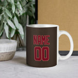 Custom Brown Crimson Red Mug