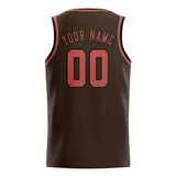 Custom Brown & Copper Rose Colors Design Sports Basketball Jersey
