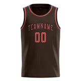 Custom Brown & Copper Rose Colors Design Sports Basketball Jersey