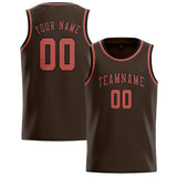Custom Brown & Copper Rose Colors Design Sports Basketball Jersey