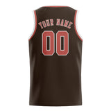 Custom Brown & Copper Rose Colors Design Sports Basketball Jersey