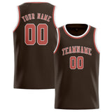 Custom Brown & Copper Rose Colors Design Sports Basketball Jersey