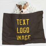 Custom Brown Gold Pet Blanket