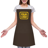 Custom Brown Gold Apron