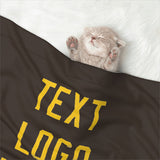 Custom Brown Gold Pet Blanket