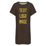 Custom Brown Gold Nachthemd