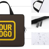 Custom Brown Gold Laptop Bag