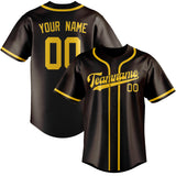Custom Brown & Gold Colors Design Sports Baseball Jersey