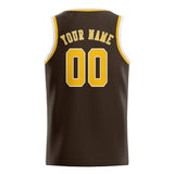 Custom Brown & Gold Colors Design Sports Basketball Jersey