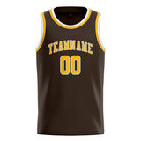 Custom Brown & Gold Colors Design Sports Basketball Jersey