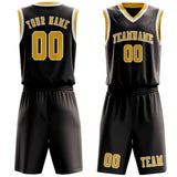 Custom Brown Gold Basketball Set