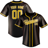 Custom Brown & Gold Colors Design Sports Baseball Jersey