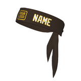 Custom Brown White Headband