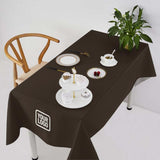 Custom Brown Gold Square Table Cloth