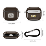 Custom Brown White AirPods Case (3rd Generation)
