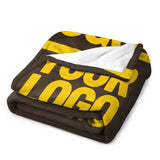 Custom Brown Gold Blanket