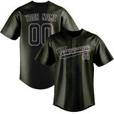 Custom Olive & Brown Colors Design Sports Baseball Jersey