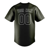 Custom Olive & White Colors Design Sports Baseball Jersey