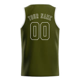 Custom Olive & Olive Colors Design Sports Basketball Jersey